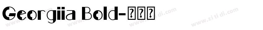 Georgiia Bold字体转换